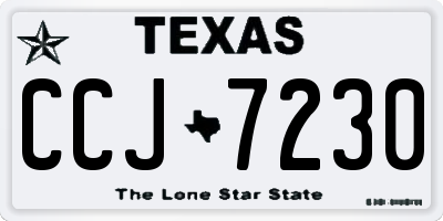 TX license plate CCJ7230