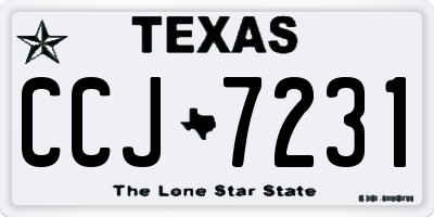 TX license plate CCJ7231