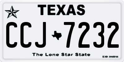 TX license plate CCJ7232