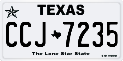 TX license plate CCJ7235