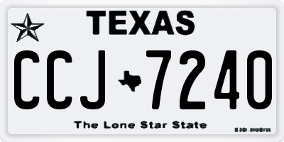TX license plate CCJ7240