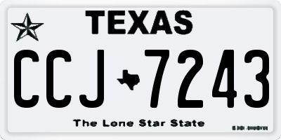 TX license plate CCJ7243