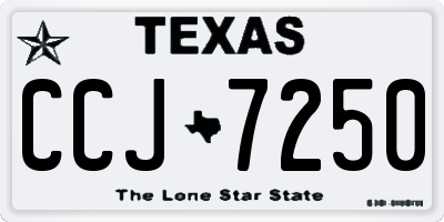 TX license plate CCJ7250