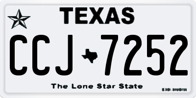 TX license plate CCJ7252