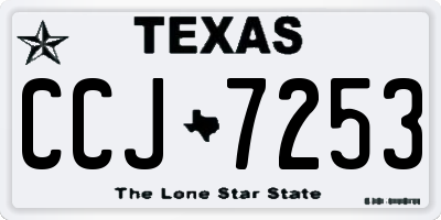 TX license plate CCJ7253