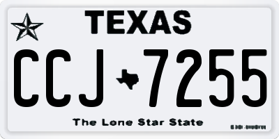 TX license plate CCJ7255