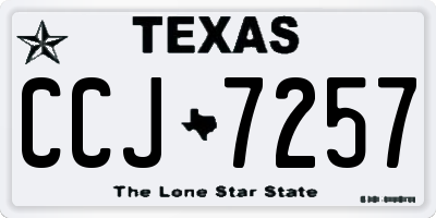 TX license plate CCJ7257