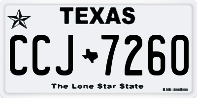 TX license plate CCJ7260