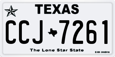 TX license plate CCJ7261