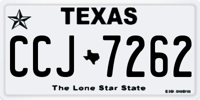 TX license plate CCJ7262