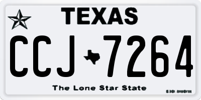 TX license plate CCJ7264
