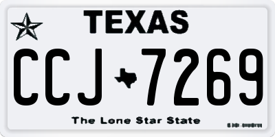 TX license plate CCJ7269