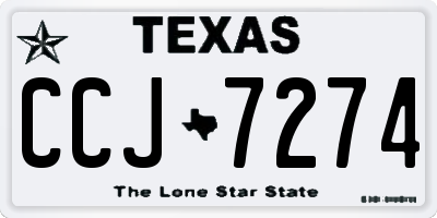 TX license plate CCJ7274