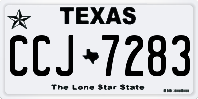 TX license plate CCJ7283