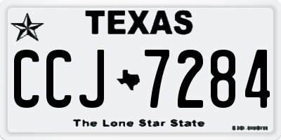 TX license plate CCJ7284