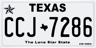 TX license plate CCJ7286