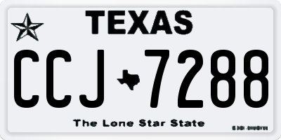TX license plate CCJ7288