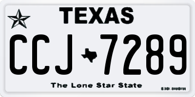 TX license plate CCJ7289