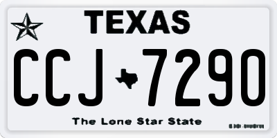 TX license plate CCJ7290