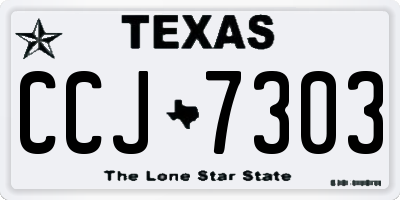 TX license plate CCJ7303
