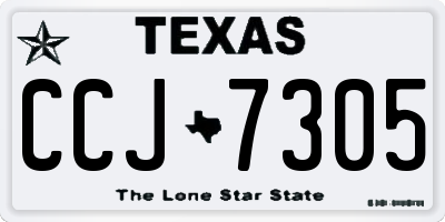 TX license plate CCJ7305