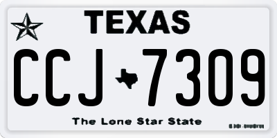 TX license plate CCJ7309