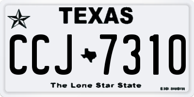 TX license plate CCJ7310
