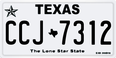 TX license plate CCJ7312