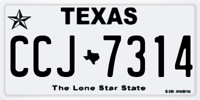 TX license plate CCJ7314