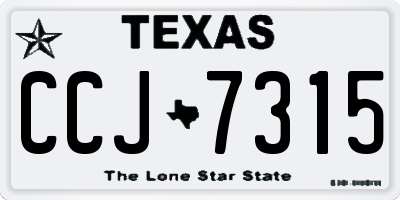 TX license plate CCJ7315
