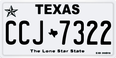 TX license plate CCJ7322