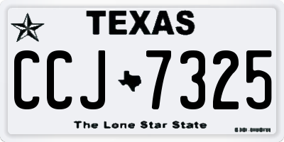 TX license plate CCJ7325