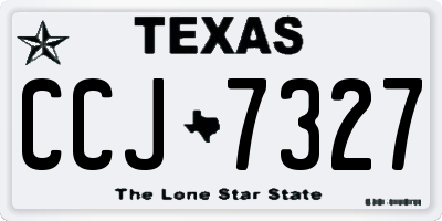 TX license plate CCJ7327