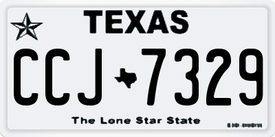 TX license plate CCJ7329