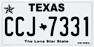 TX license plate CCJ7331