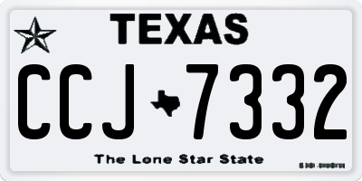 TX license plate CCJ7332