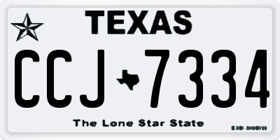TX license plate CCJ7334