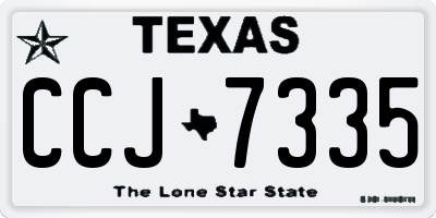 TX license plate CCJ7335