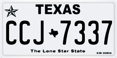 TX license plate CCJ7337