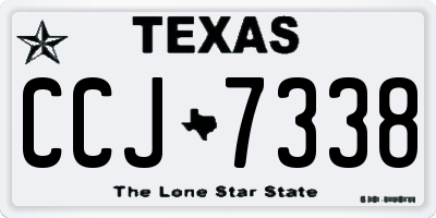 TX license plate CCJ7338