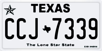 TX license plate CCJ7339