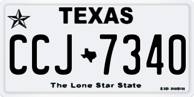 TX license plate CCJ7340