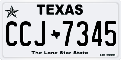 TX license plate CCJ7345