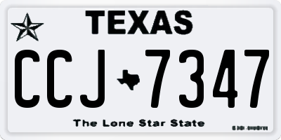 TX license plate CCJ7347