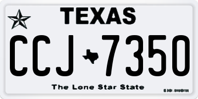 TX license plate CCJ7350