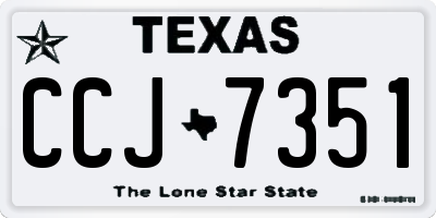 TX license plate CCJ7351
