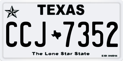 TX license plate CCJ7352