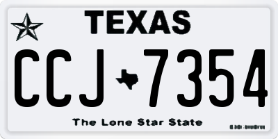 TX license plate CCJ7354