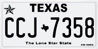 TX license plate CCJ7358