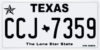 TX license plate CCJ7359